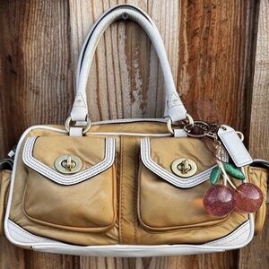 Coach Madison Satchel Vintage Legacy Y2K Gold Satin SoHo